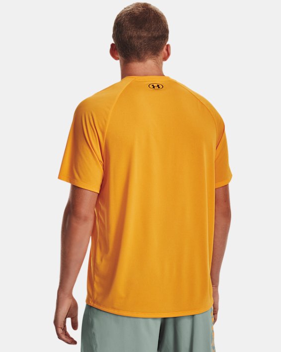 Men's UA Tech™ 2.0 Textured Short Sleeve T-Shirt, Yellow, pdpMainDesktop image number 1